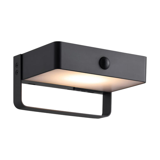 Saulio solar vegglampe utendørs 4,4W 3000 Kelvin - Solcelle-Utebelysning vegg opp og ned-Nordlux-Svart-2518251003-Lightup.no