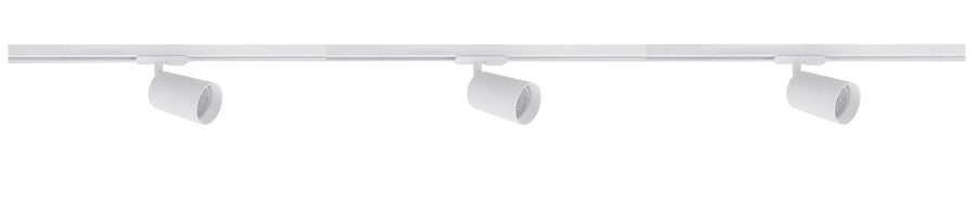 Secco spotskinne 3 spotter 1 meter - Pure white-Spotskinner 230V-NorDesign-137570306-Lightup.no