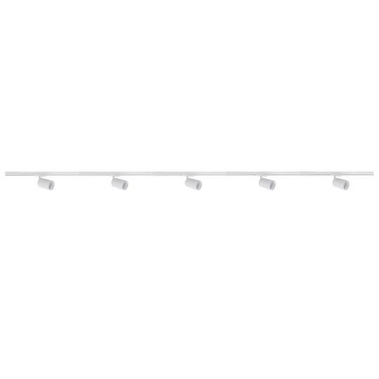 Secco spotskinne 5 spotter 2 meter - Pure white-Spotskinner 230V-NorDesign-Hvit-387570206+389560206+389561306+389561206-Lightup.no