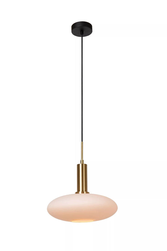 Singala takpendel 30 cm - Svart/Opal/Messingfarget-Takpendler-Lucide-Svart / Opal-LC25413/01/02-Lightup.no