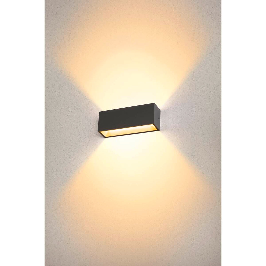 Sitra L vegglampe utendørs opp/ned 24W 3000/4000 Kelvin IP65-Utebelysning vegg opp og ned-Slv-Antrasitt-slv-1005155-Lightup.no