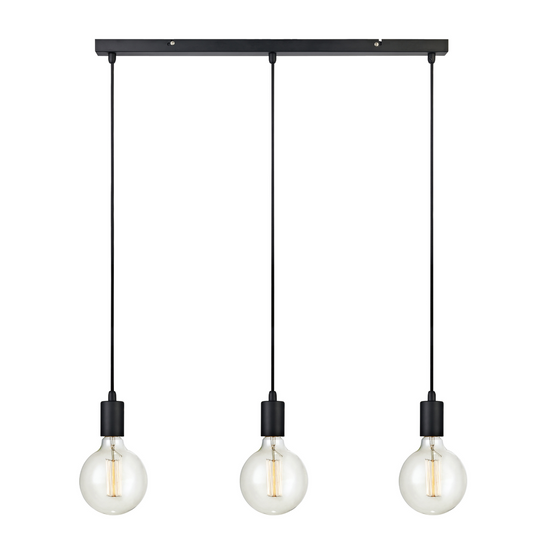 Sky pendel rett 3 lys - Svart - Svart-Takpendler-Marksløjd-Svart-Mrk-106336-Lightup.no