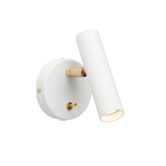 Slender vegglampe-Vegglamper-Belid-Hvit / Messing-524723624-Lightup.no