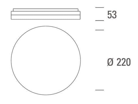 Slice Circle 220 taklampe IP54 2700/3000 Kelvin 10/15W Dimbar - Hvit-Taklamper-NorDesign-Hvit-872209115v2-Lightup.no