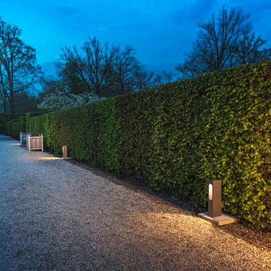 Slotbox pullert 40 cm 8W 3000 Kelvin IP44-Utebelysning pullert-Slv-Antrasitt-slv-232135-Lightup.no