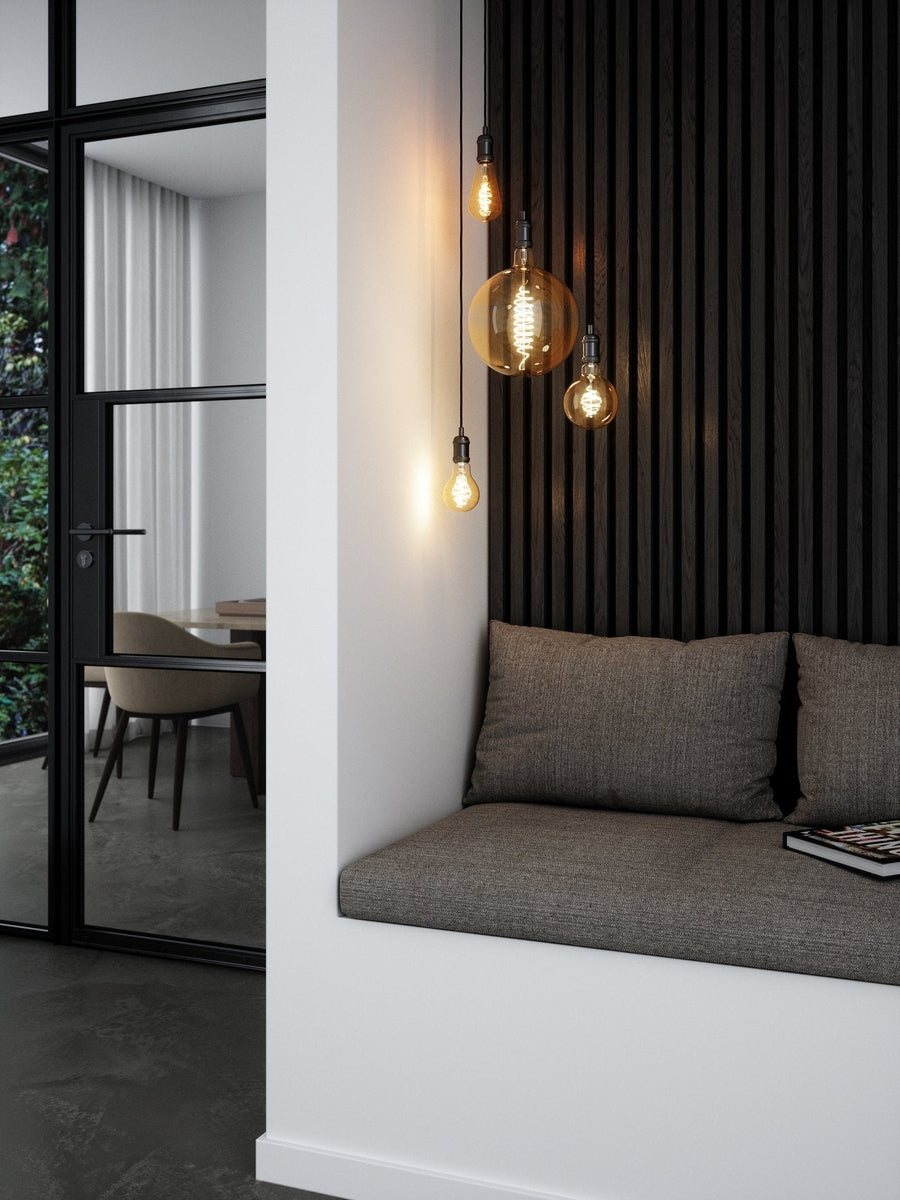 Smartpære E27 G95 4,7W 2200 Kelvin 380 Lumen 95 mm - Amberfarget-Smartpærer E27-Nordlux-Amber-2170132747-Lightup.no