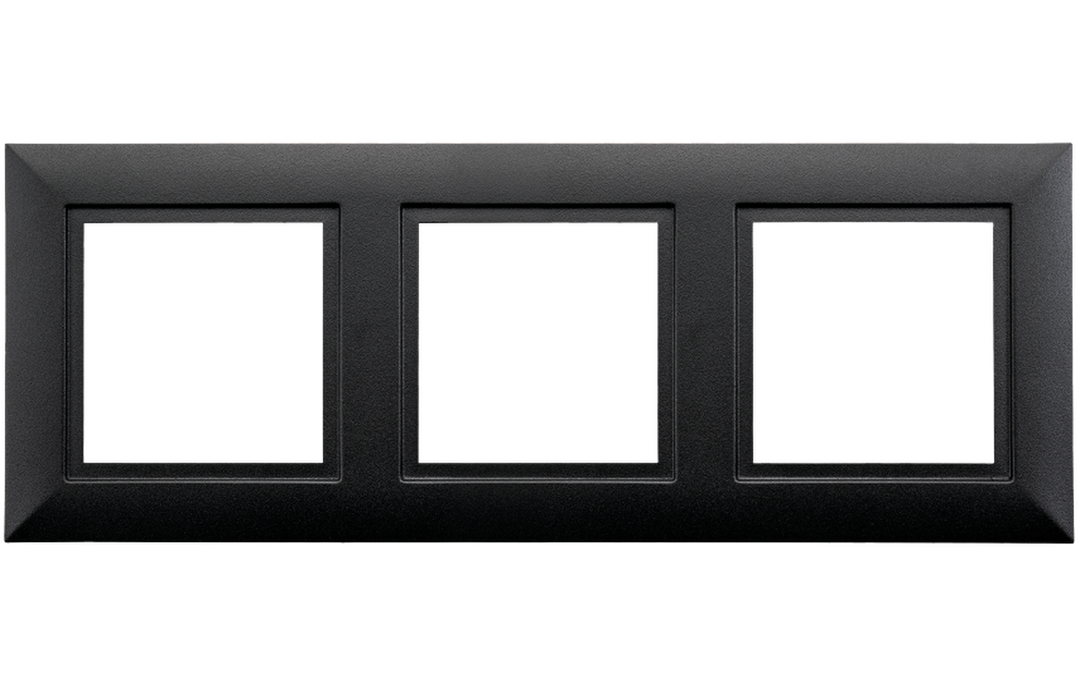 Soft Square ramme for 3 spotter-Elektro tilbehør lamper-Sg Armaturen As-Svart-3200349-Lightup.no