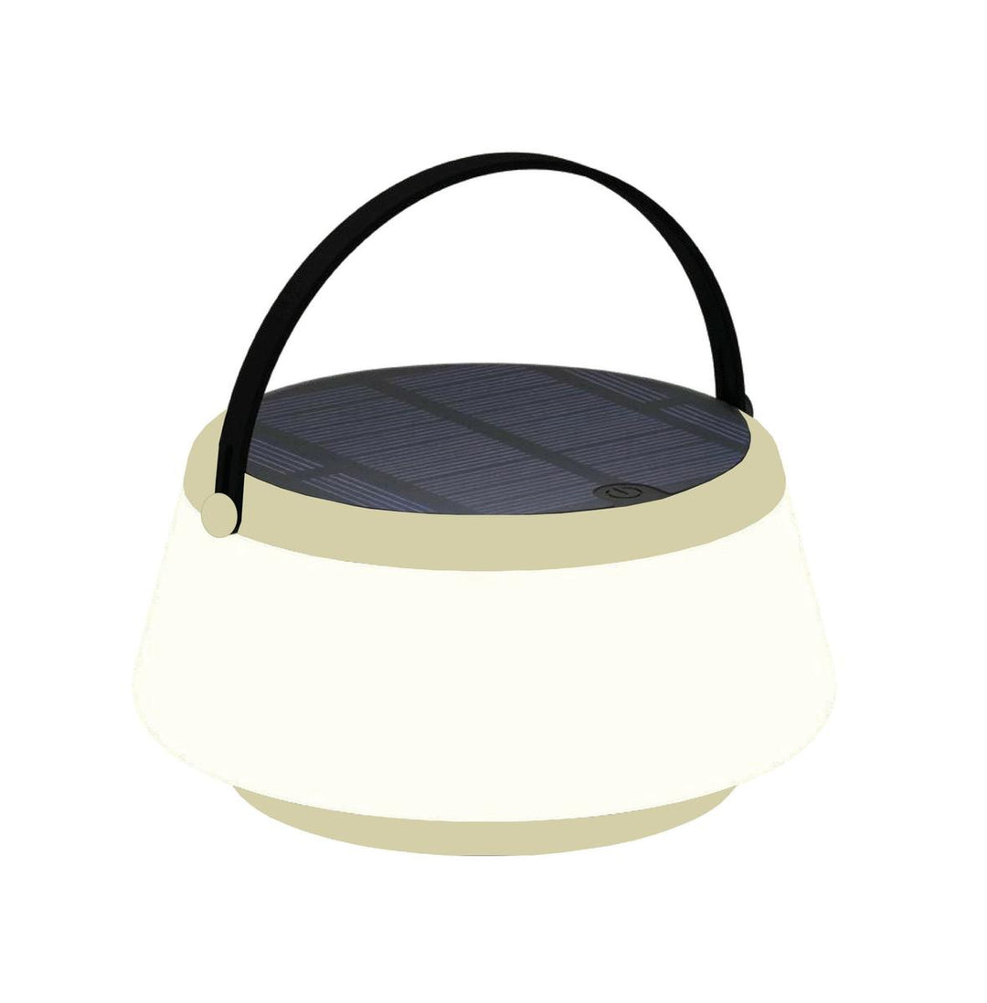 Solar bordlampe 2,2W 2700 Kelvin IP44 utendørs med solcelle-Utebelysning Hagebelysning-NorDesign-Hvit-402112022-Lightup.no