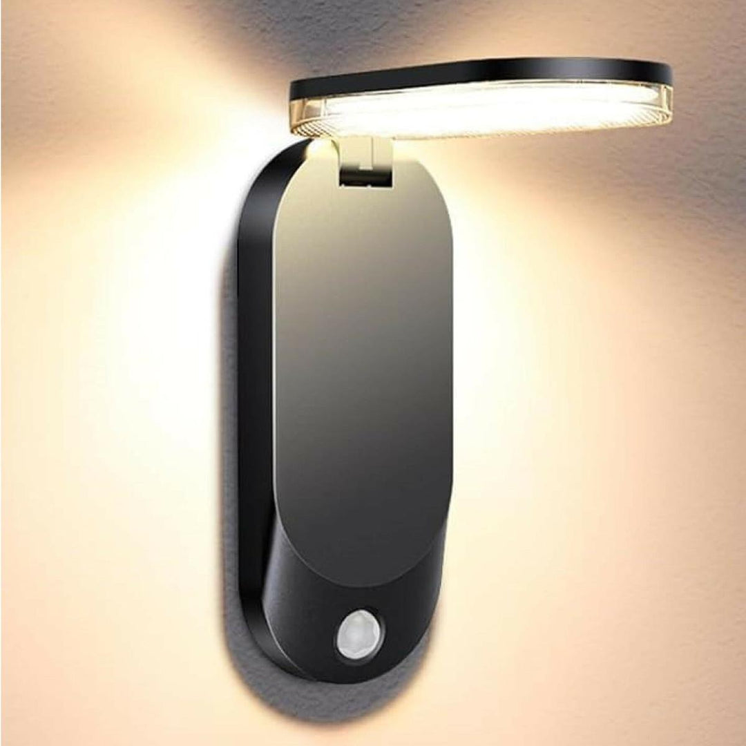 Solar vegglampe 5W 3000 Kelvin IP65 utendørs med solcelle og sensor-Utebelysning vegg opp og ned-NorDesign-Svart-401320505-Lightup.no