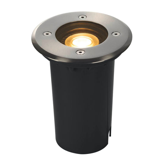 Solasto rund nedfellbar uplight GU10 IP67-Utebelysning uplight-Slv-Rustfritt stål-slv-227680-Lightup.no