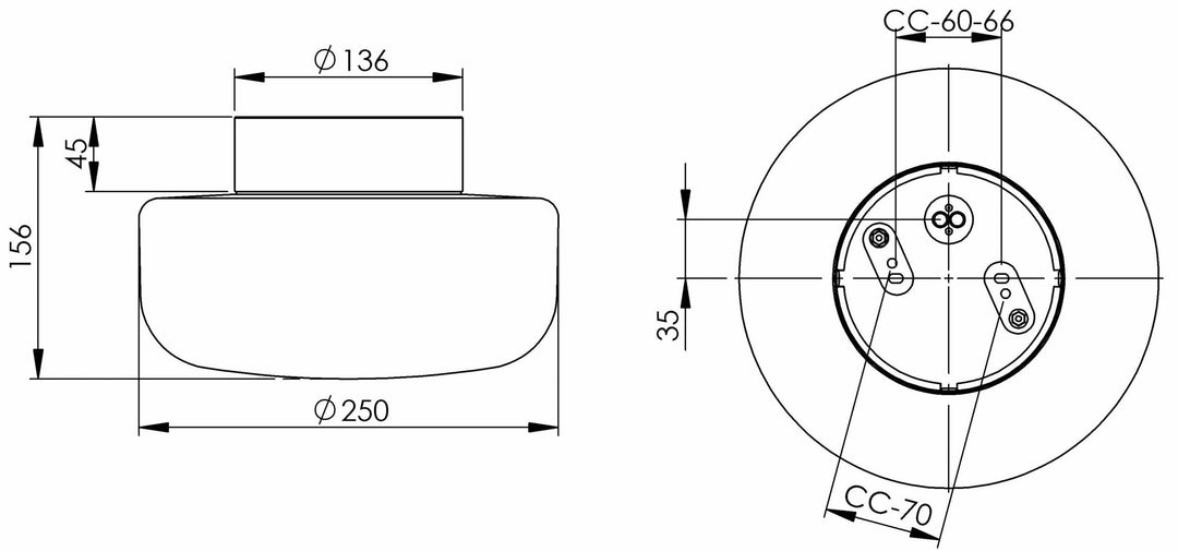 Solenne 250/156 tak/vegglampe IP44 E27-Taklamper-Ifø Electric-Svart-8441-500-16-Lightup.no