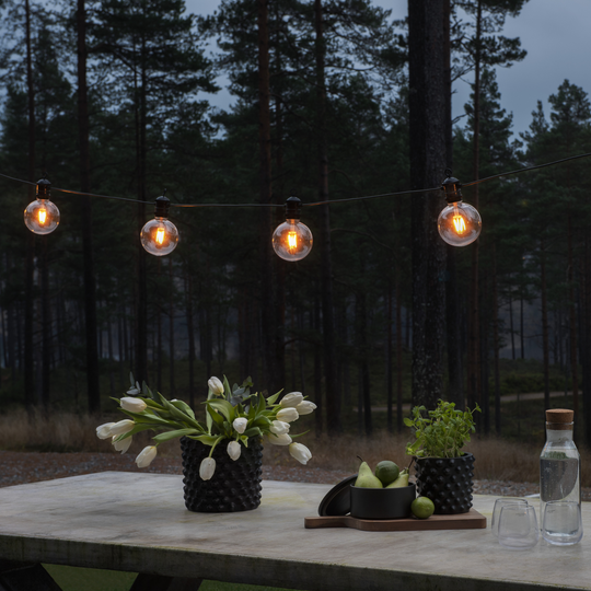 Startsett Lysslynge 10 lys utskiftbar - Amber-Utebelysning Lysslynge-Konstsmide-Amber-2394-800-Lightup.no