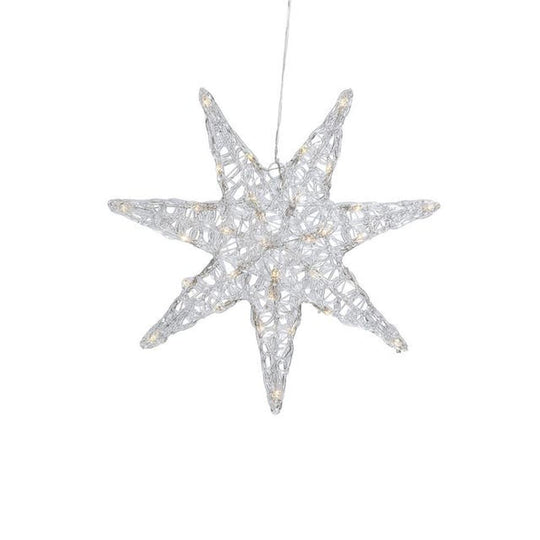Stjerne akrylplast 45 cm-Julebelysning adventstjerne-Konstsmide-Transparent-6110-103-Lightup.no