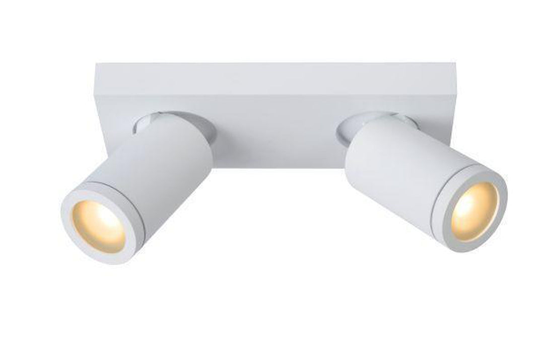 Taylor spot 2 lys IP44 baderom warm to dim 2x5W 2200-3000K-Taklamper-Lucide-Svart-LC09930/10/30-Lightup.no