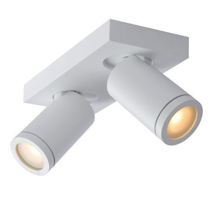 Taylor spot 2 lys IP44 baderom warm to dim 2x5W 2200-3000K-Taklamper-Lucide-Svart-LC09930/10/30-Lightup.no