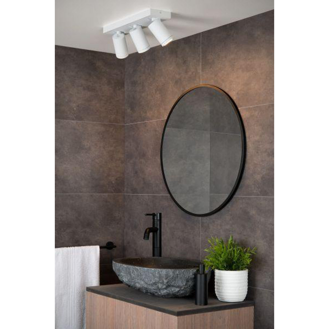 Taylor spot 3 lys IP44 baderom warm to dim 3x5W 2200-3000K-Taklamper-Lucide-Svart-LC09930/15/30-Lightup.no