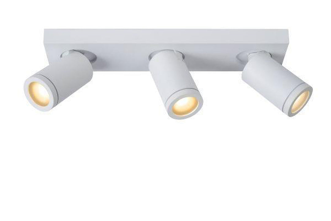 Taylor spot 3 lys IP44 baderom warm to dim 3x5W 2200-3000K-Taklamper-Lucide-Hvit-LC09930/15/31-Lightup.no