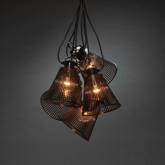 Tilleggsslynge 10 lys med svarte skjermer - Amber-Utebelysning Lysslynge-Konstsmide-Svart-2334-870-Lightup.no
