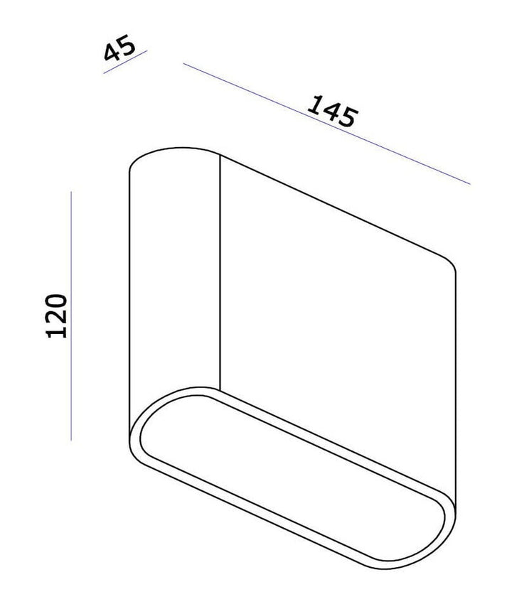 Trem K1 vegglampe 7W 3000 Kelvin - Dimbar-Utebelysning vegg opp og ned-NorDesign-Svart-209090705-Lightup.no