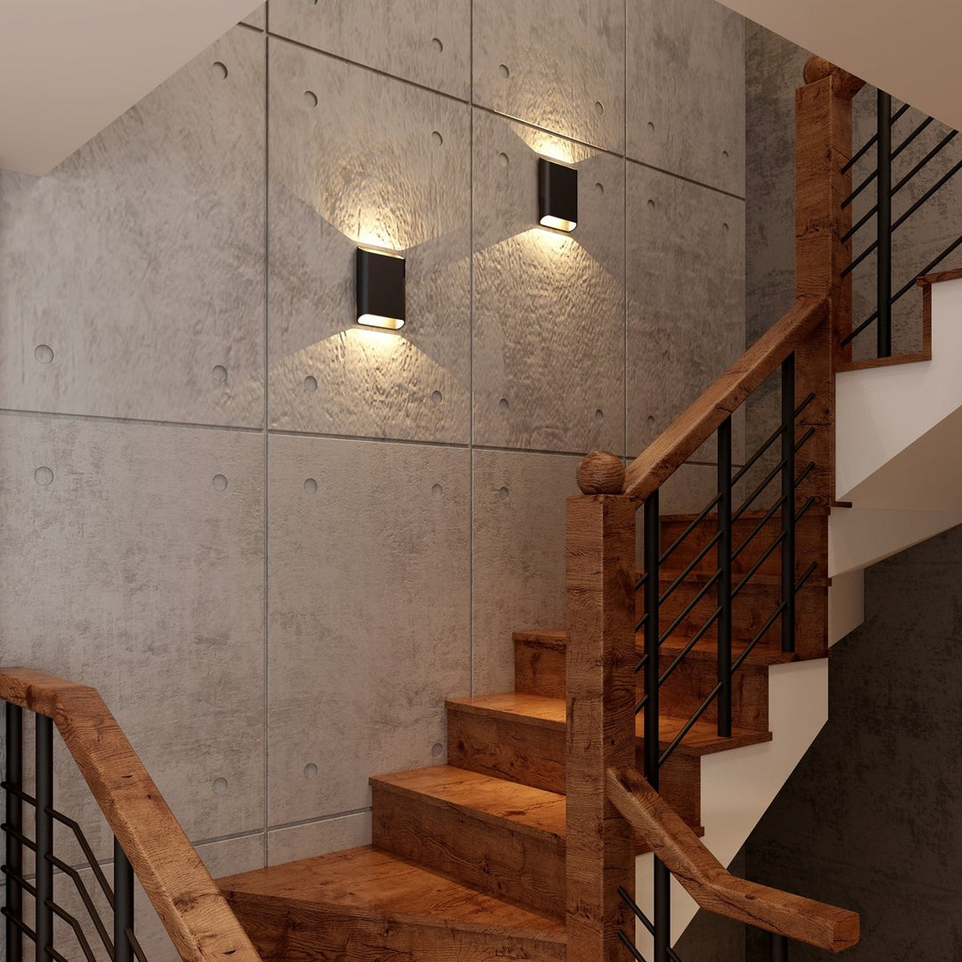 Trem K2 vegglampe 2 x 6W 3000 Kelvin - Dimbar-Utebelysning vegg opp og ned-NorDesign-Svart-209092605-Lightup.no