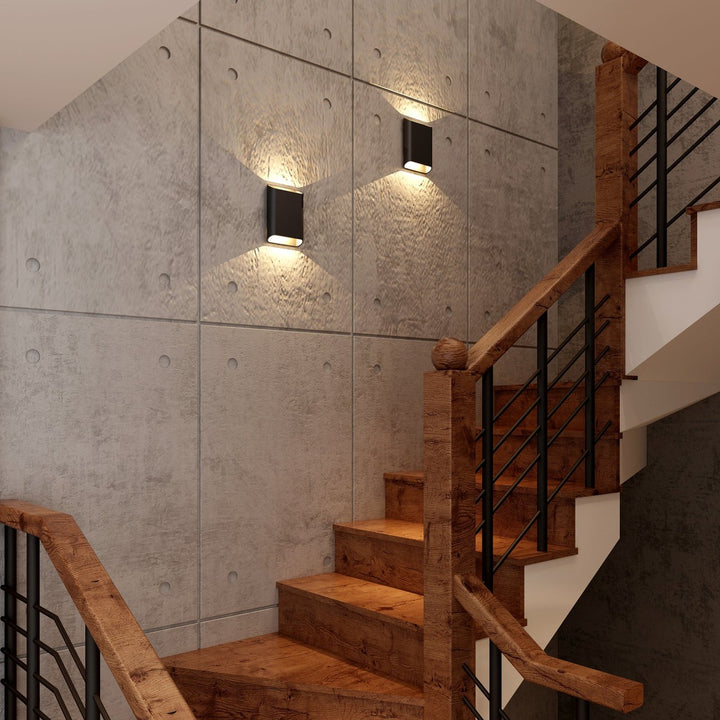 Trem K2 vegglampe 2 x 6W 3000 Kelvin - Dimbar-Utebelysning vegg opp og ned-NorDesign-Svart-209092605-Lightup.no