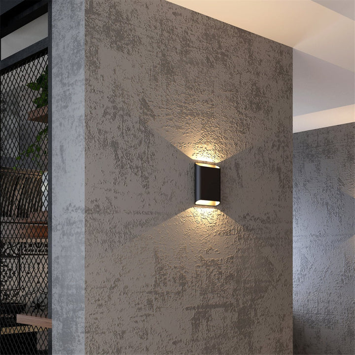 Trem K2 vegglampe 2 x 6W 3000 Kelvin - Dimbar-Utebelysning vegg opp og ned-NorDesign-Svart-209092605-Lightup.no