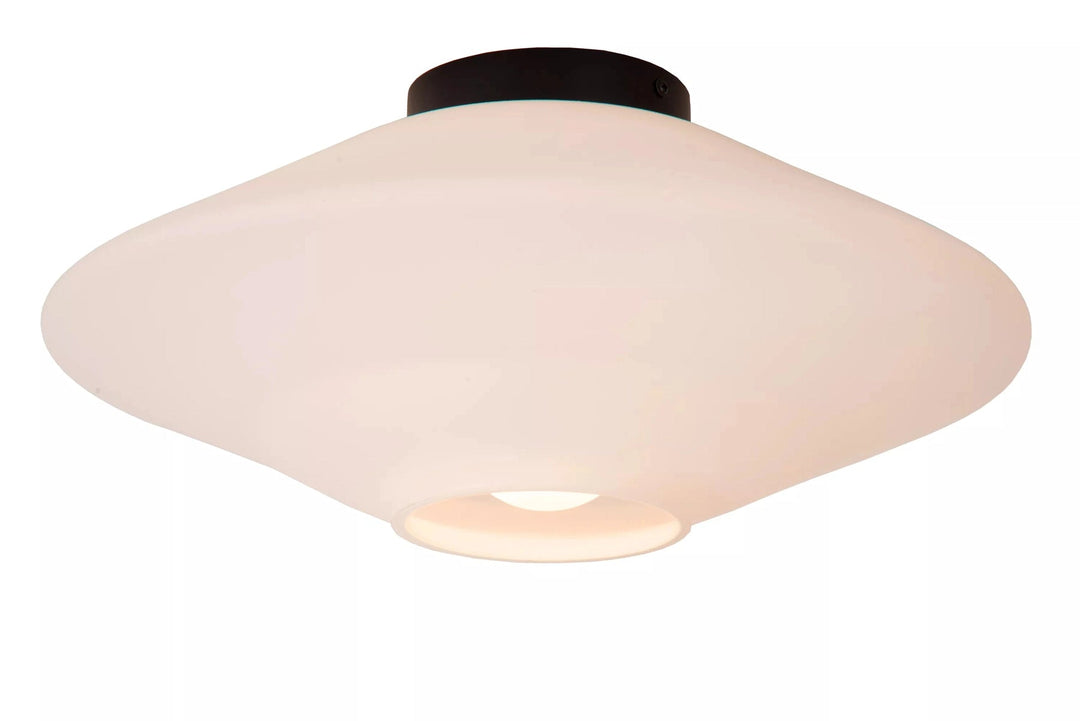 Trevor taklampe 42 cm - Svart/Opal-Taklamper-Lucide-Svart / Opal-LC25114/42/61-Lightup.no