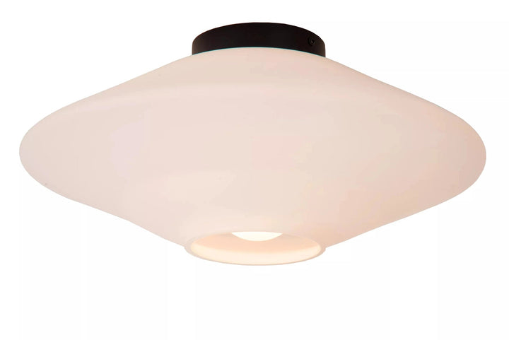 Trevor taklampe 42 cm - Svart/Opal-Taklamper-Lucide-Svart / Opal-LC25114/42/61-Lightup.no