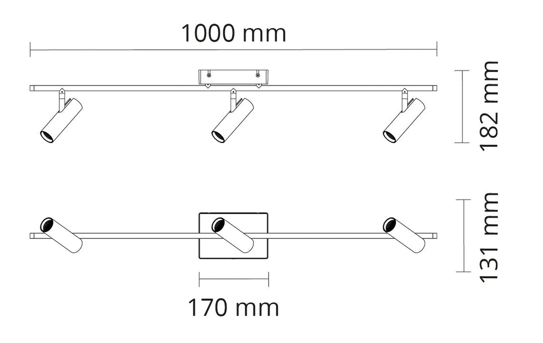 Tube Micro Track taklampe 18W 2000-2800K dim to warm-Taklamper-Sg Armaturen As-Hvit-3200344-Lightup.no