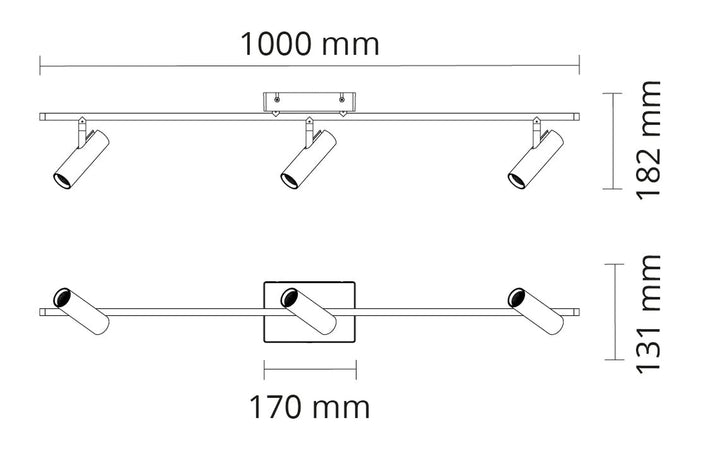 Tube Micro Track taklampe 18W 2000-2800K dim to warm-Taklamper-Sg Armaturen As-Hvit-3200344-Lightup.no