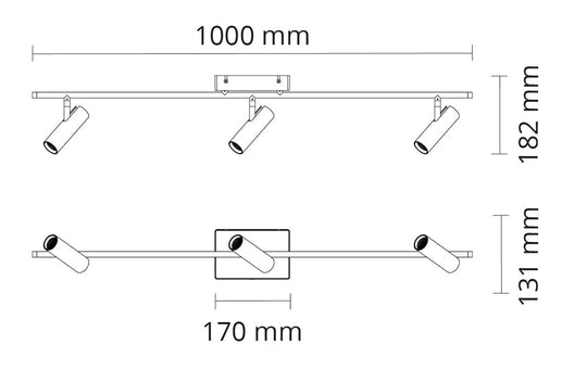 Tube Micro Track taklampe 18W 2700K Dimbar-Taklamper-Sg Armaturen As-Hvit-3200342-Lightup.no