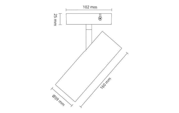 Tube Mini S takspot 17W LED 3000K dimbar-Taklamper-Sg Armaturen As-Hvit-3200318-Lightup.no
