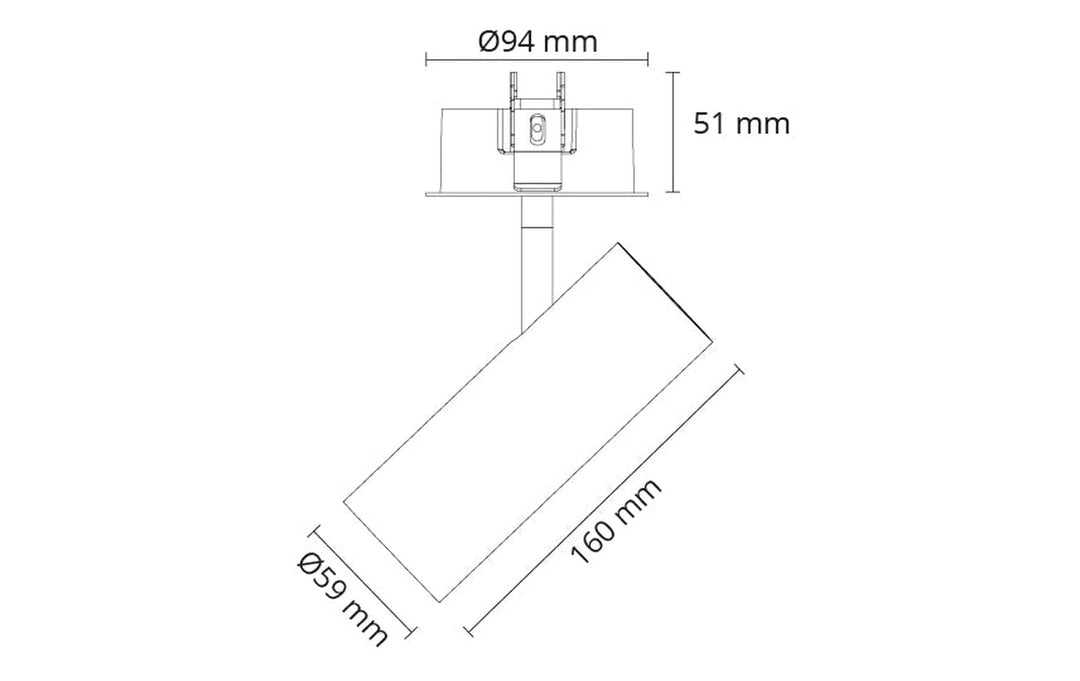 Tube Mini innfelt takspot 14W 3000K dimbar-Taklamper-Sg Armaturen As-Hvit-3201358-Lightup.no
