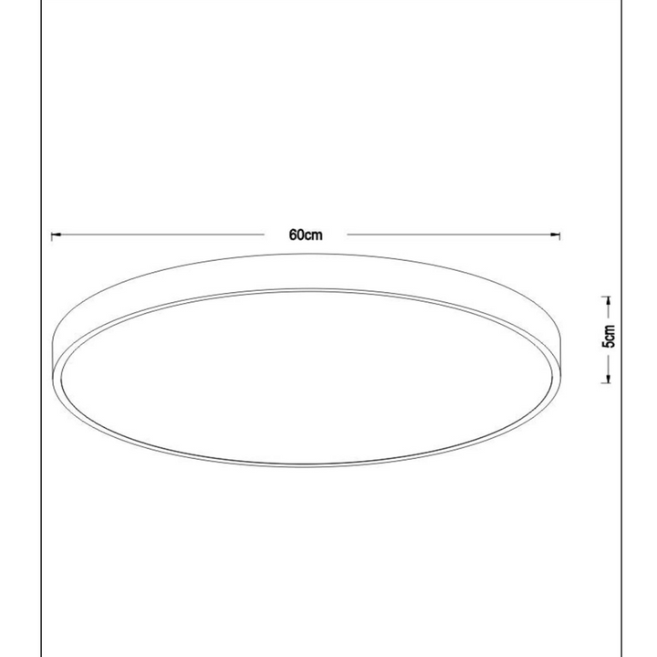 Unar taklampe Ø60cm 3 step dim-Taklamper-Lucide-Svart-LC79185/60/30-Lightup.no
