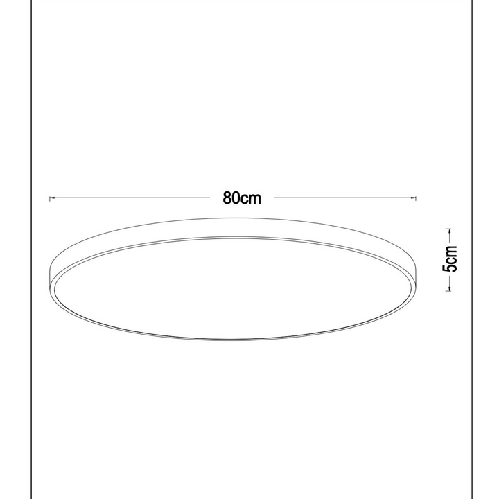 Unar taklampe Ø80cm 3 step dim-Taklamper-Lucide-Svart-LC79185/80/30-Lightup.no