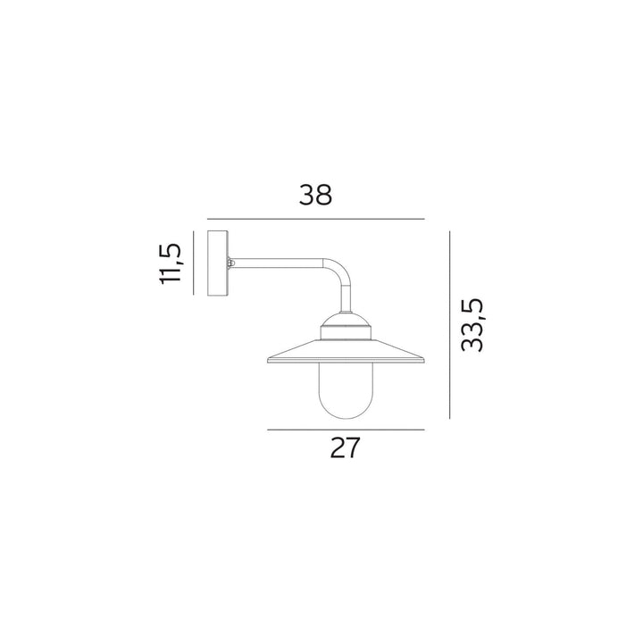 Vansbro 1920-Utebelysning vegg klassisk-Norlys-Galvanisert stål-3120072-Lightup.no