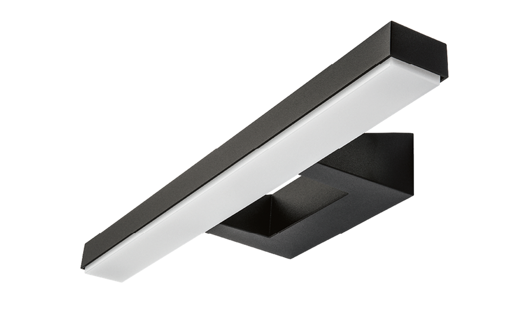 View vegglampe baderom 46 cm 3000K 16W IP44-Baderomsbelysning vegglamper-Sg Armaturen As-Svart-3000206-Lightup.no