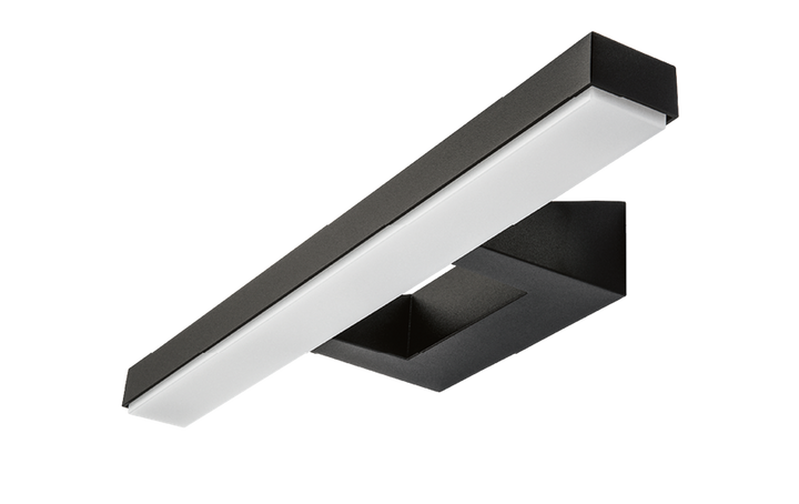 View vegglampe baderom 46 cm 3000K 16W IP44-Baderomsbelysning vegglamper-Sg Armaturen As-Svart-3000206-Lightup.no