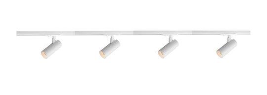 Vox Ezra spotskinne 4 spotter 2 meter 4x10W 3000K dimbar RA90 - Pure white-Spotskinner 230V-NorDesign-Hvit-389560206+389561306+389561206+164301006-4-Lightup.no