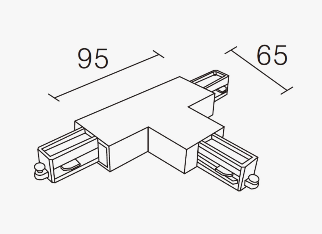 Vox T-skjøt (L) - Hvit-Spotskinner 230V-NorDesign-Hvit-389562506-Lightup.no