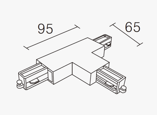 Vox T-skjøt (L) - Hvit-Spotskinner 230V-NorDesign-Hvit-389562506-Lightup.no
