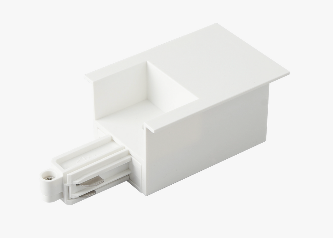 Vox high endetilkobling innfelt (L), hvit-Spotskinner 230V-NorDesign-Hvit-381561306-Lightup.no