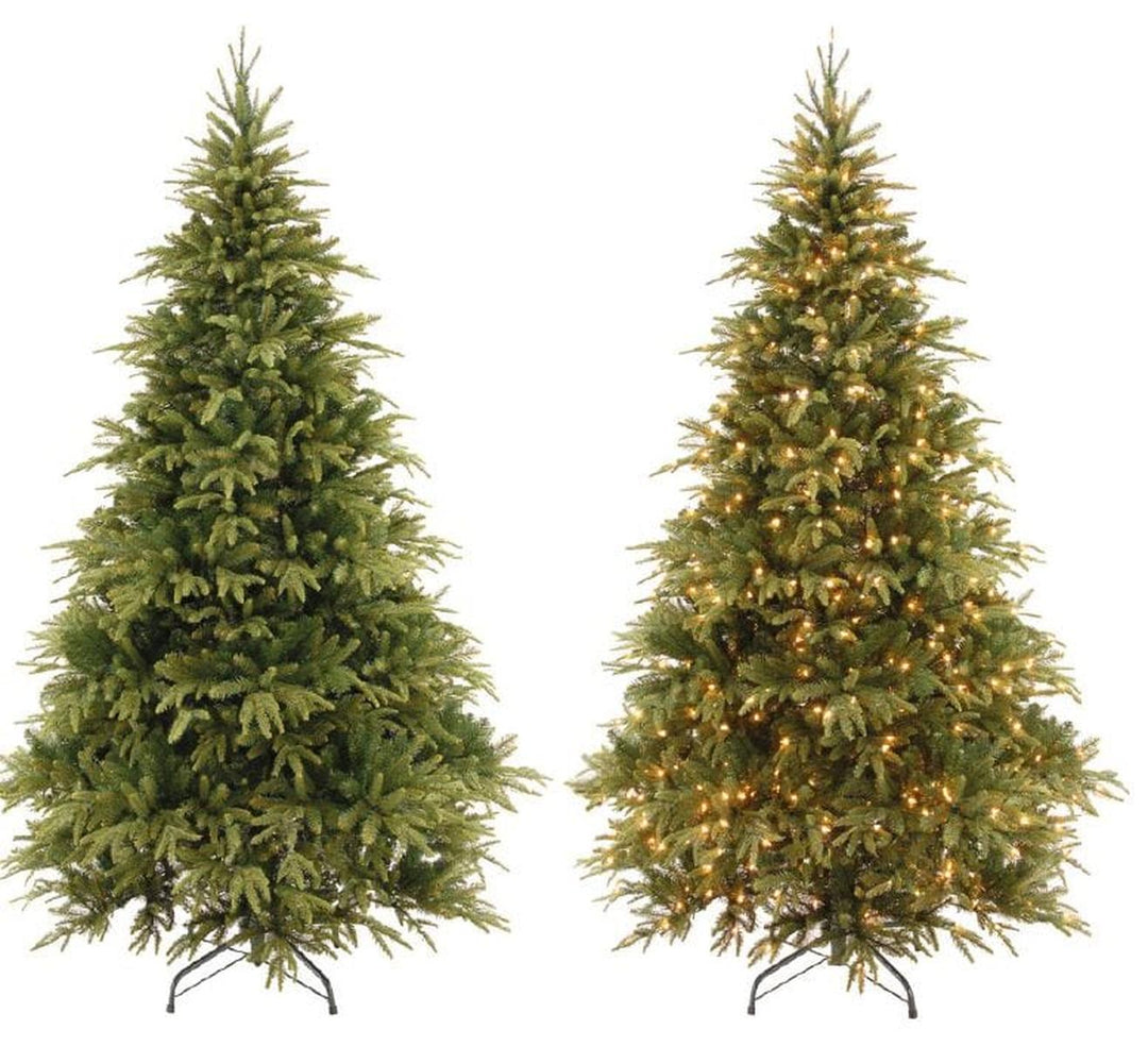 Weeping Bruce juletre med lys 2,28 meter - Dimbar-Julebelysning kunstig juletre-Trend Collection-Grønn-NT750WEPL-Lightup.no