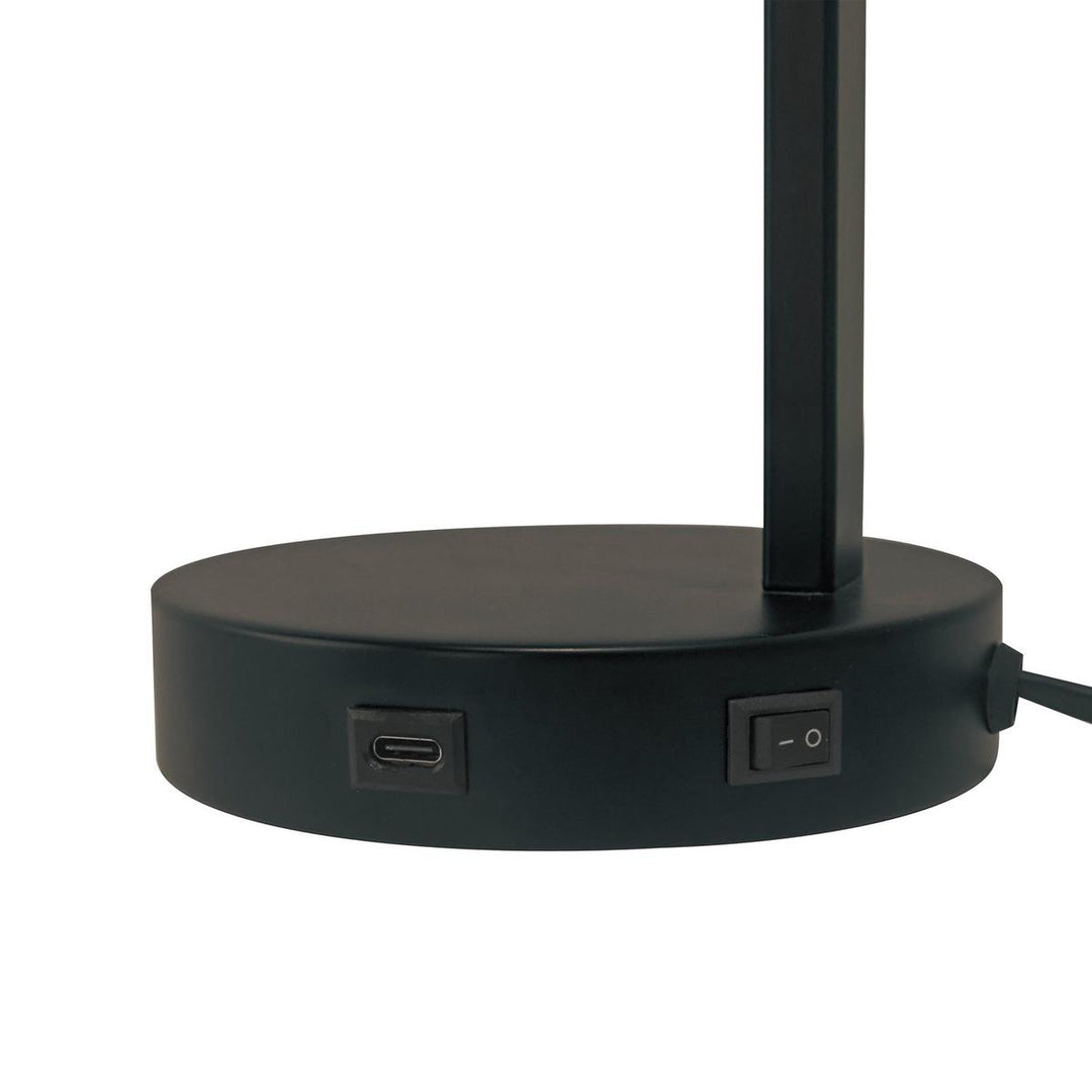 Wilmer bordlampe med USB-Bordlamper-Nordlux-Svart-2512305003-Lightup.no