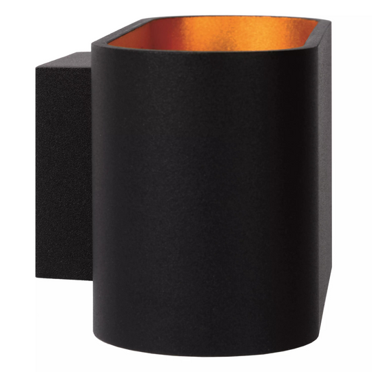 Xera oval vegglampe opp/ned lys-Vegglamper-Lucide-Svart / Gull-LC23254/01/30-Lightup.no