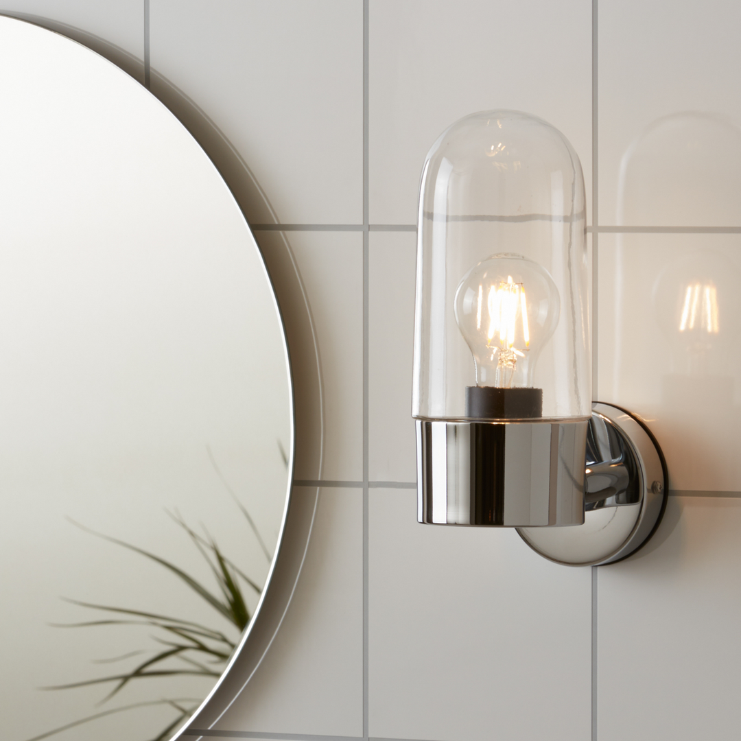Zen vegglampe IP44 - Krom/klar - Krom / Klar-Baderomsbelysning vegglamper-Marksløjd-Krom / Klar-Mrk-107798-Lightup.no
