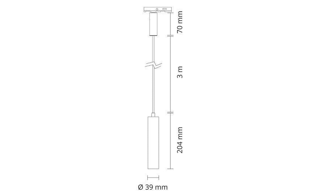 Zip Tube Micro pendel 7W LED 2700K - B VARE-Takpendler-Sg Armaturen As-Messing-3223803-B-VARE-Lightup.no