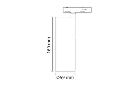 Zip Tube Mini spot 14W LED 3000K-Zip spotskinne-Sg Armaturen As-Svart-3203657-Lightup.no
