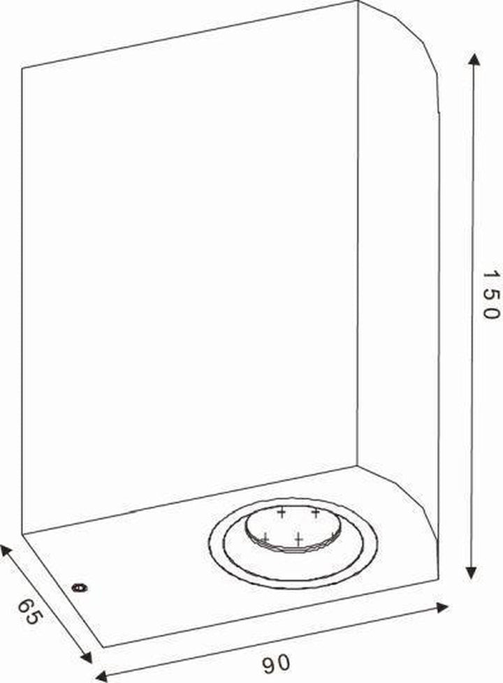 Zora round vegglampe opp/ned utendørs IP44-Utebelysning vegg opp og ned-Lucide-Svart-LC22861/10/30-Lightup.no