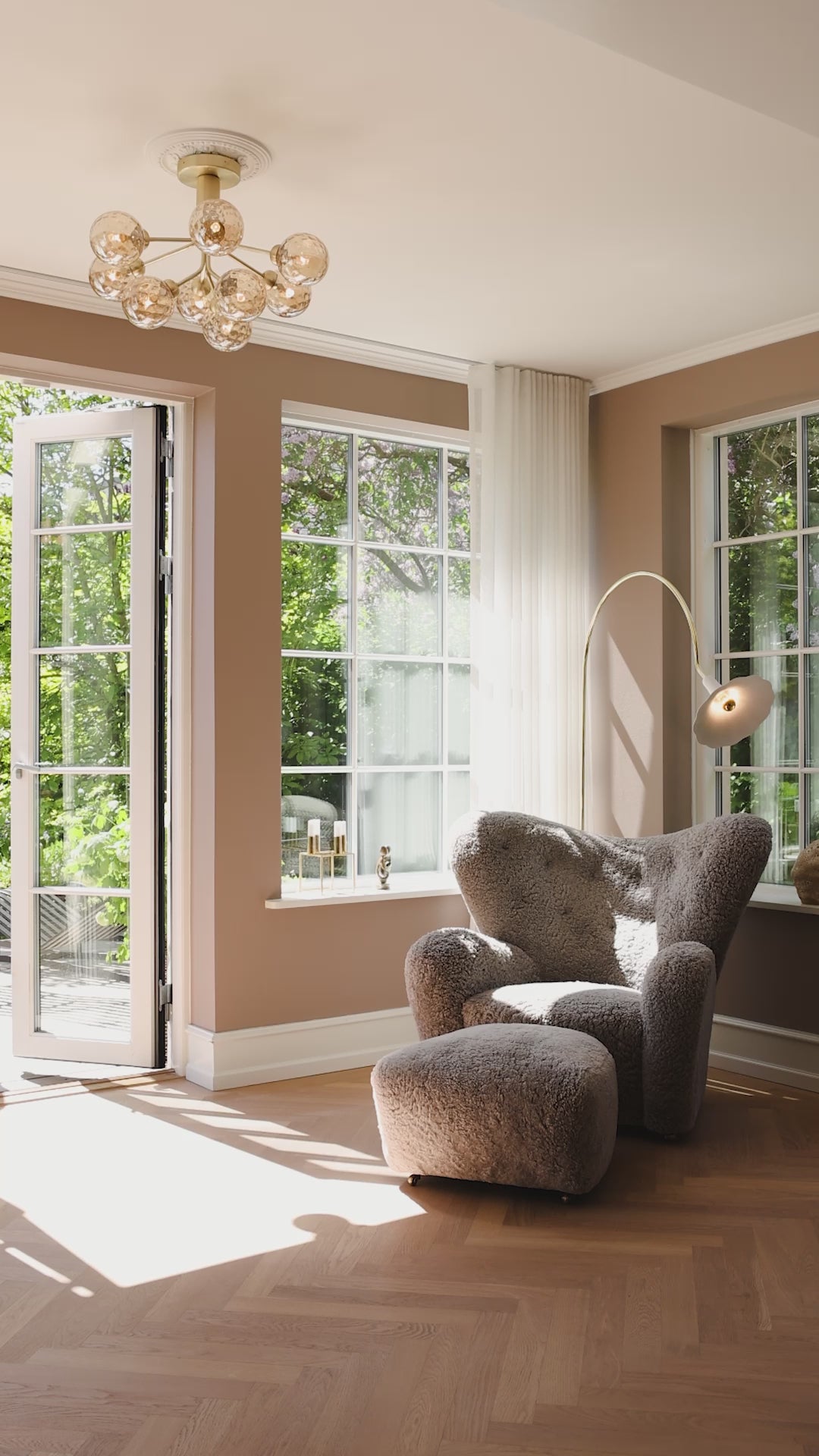 Nuura Apiales 9 ceiling messing/optic glass